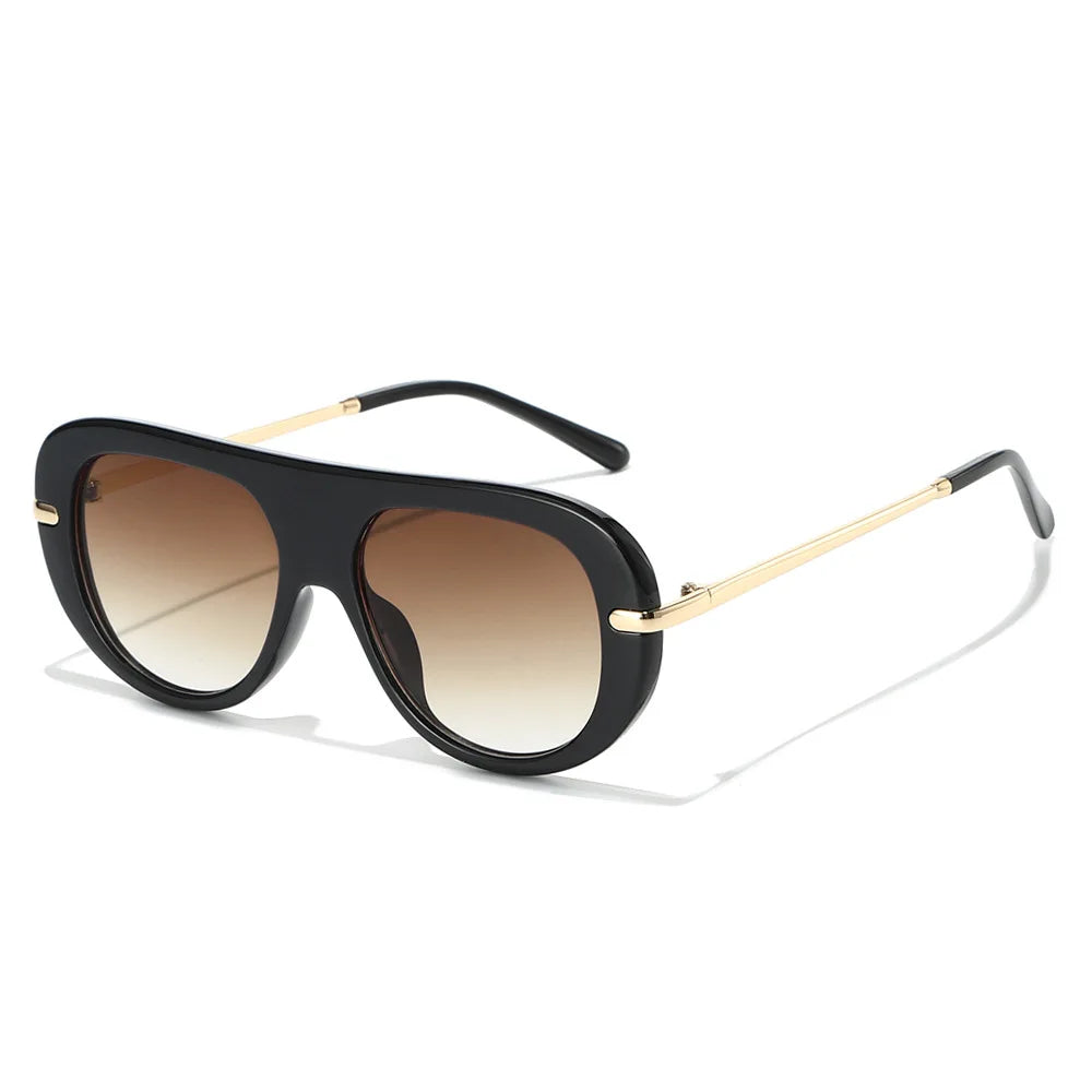 JNPCXI New Retro Pilot Sunglasses Women Fashion Gradient Shades UV400 Men Leopard Green Punk Sun Glasses