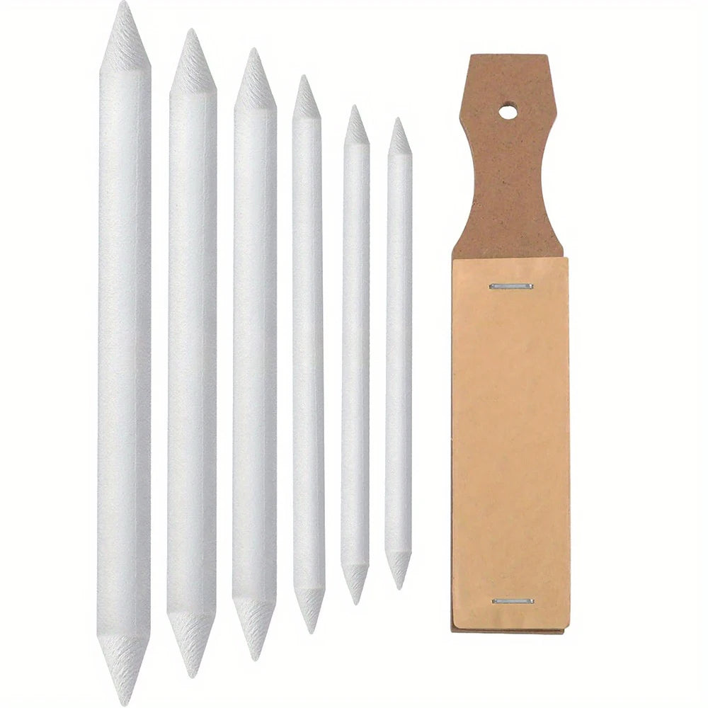 Blending Stumps and Tortillions Paper Art Blenders Sandpaper Pencil Sharpener Pointer for Artist Charcoal Sketch Drawing Tools
