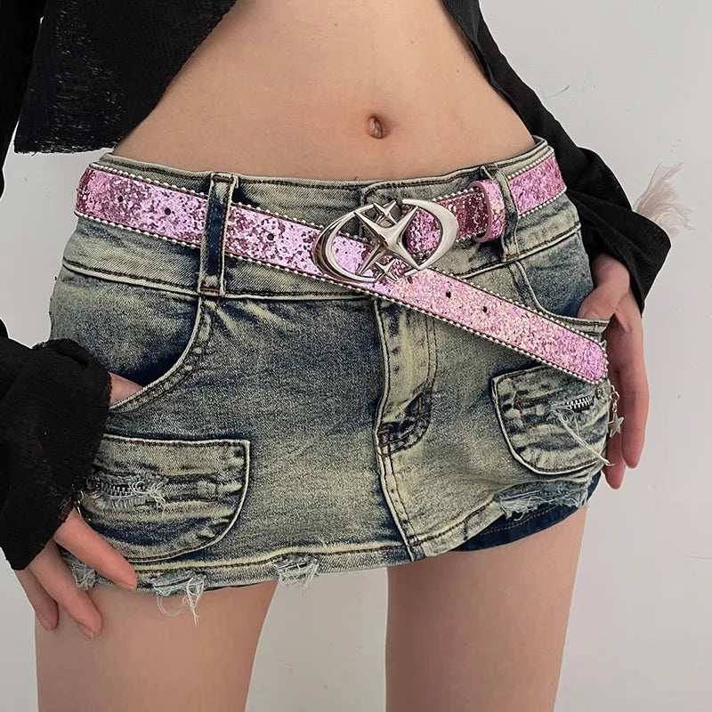 Y2K Millennium Spice Girl Style N Belt Woman 2024 New Jeans Belt Decoration With INS Style