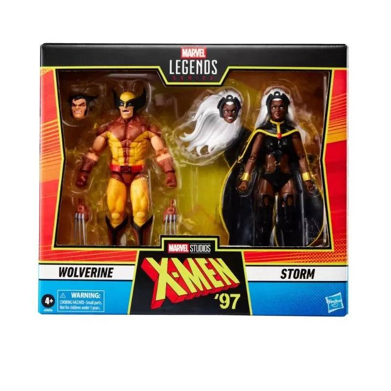 Original Hasbro MARVEL Legends Series Wolverine and Storm (X-Men '97) Anime Figure Toys Ornaments Collection