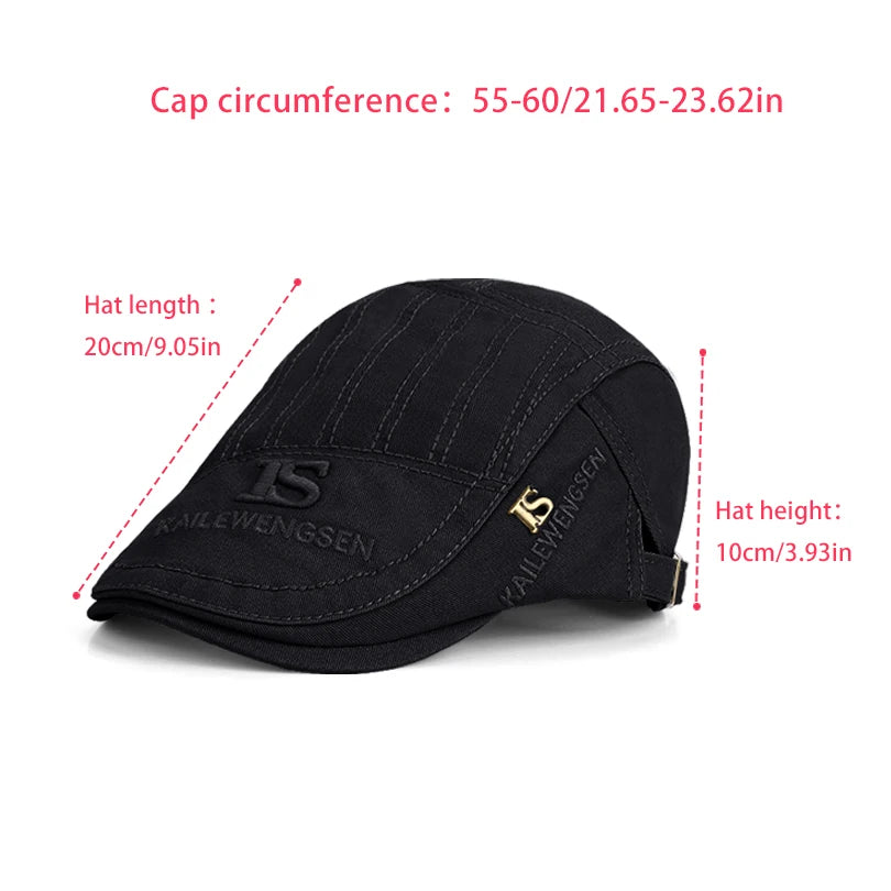 6171-New spring and summer British retro beret for men andwomen,outdoorsunprotectionand shade hat, casual and versatile forward