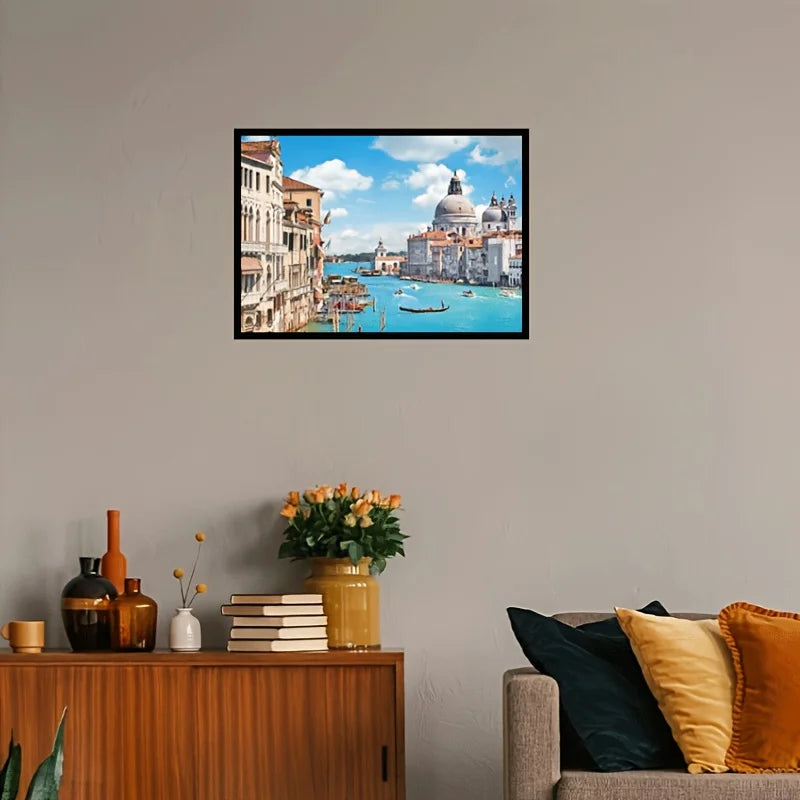 1000pcs Venice Canal Puzzle - Large Jigsaw with Venice Grand Canal Scene, Venice Italy Landmarks Challenge for Adults & Families