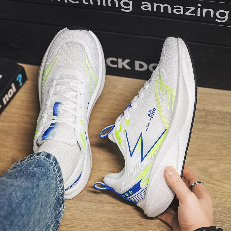 New Running Shoes Men Casual Carbon Board Marathon Sports Breathable Lightweight Women's Comfortable Athletic Antiskid Sneakers