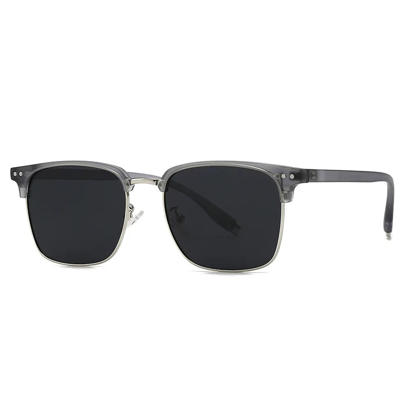 JNPCXI Rice Nail Polarized Square Metal Men Luxury Sunglasses Fashion Gradient Women Shades UV400 Sun Glasses