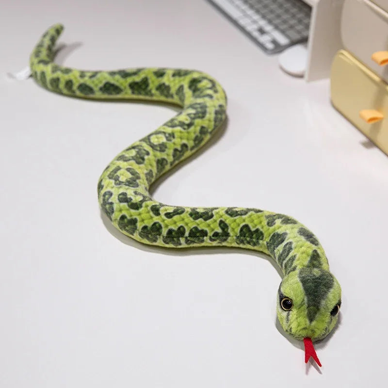 9 Kinds Simulation Snake Plush Toy Lifelike Anaconda Fake Snake Python Model Prank Doll Creative Room Decoration Birthday Gift