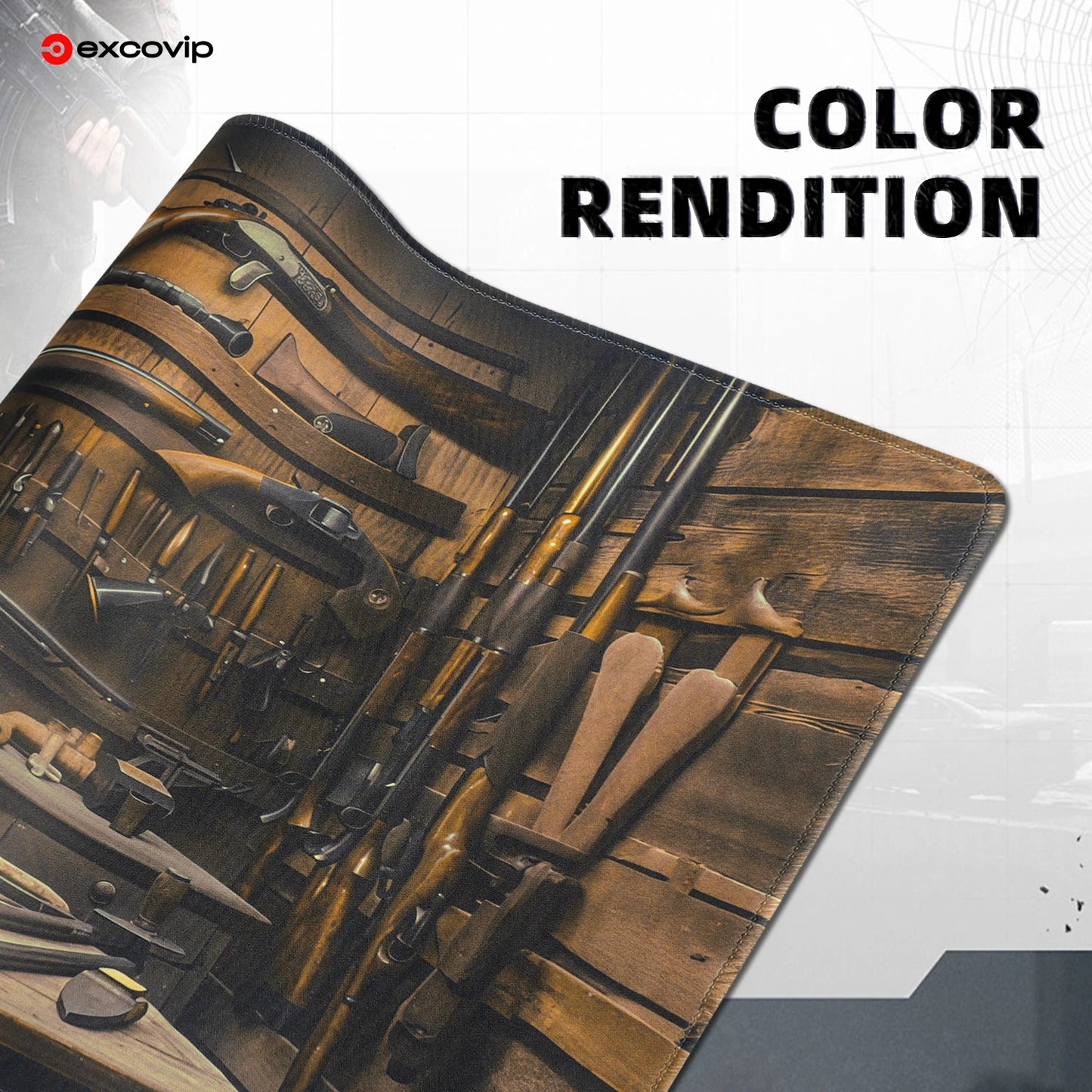 EXCO Gaming Mouse Pad Large Keyboard Mousepad with Stitched Edge Non-Slip Rubber Base Computer Desk Mat for Office Home
