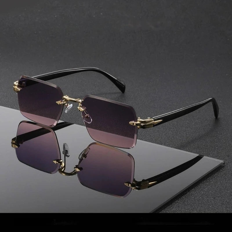 Men's Fashionable Square Glasses Multi-color Retro Style PC Lenses Business and Leisure Dual-use Design