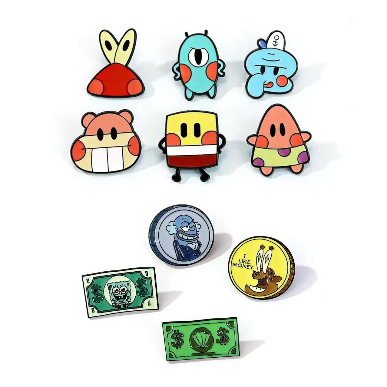 4/6/10 PCS Cartoon Anime Enamel Pins Set Funny Animation Good Friend Metal Brooch Badges Jewellery Accessories for Gifts