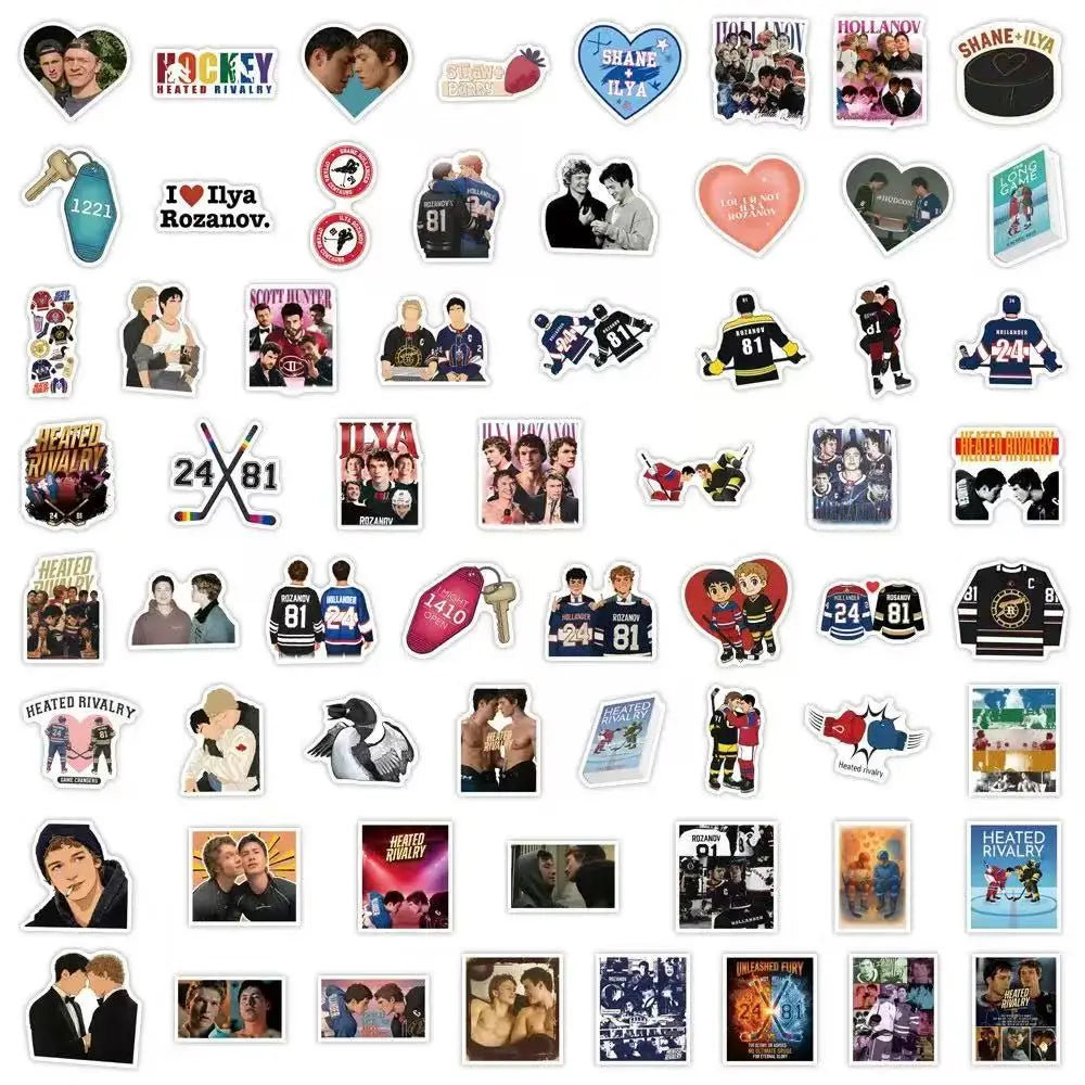 60PCS TV Series Heated Rivalry Stickers DIY Skateboarder Mobile Phone Case Notebook Water Cup Waterproof Gift Stickers