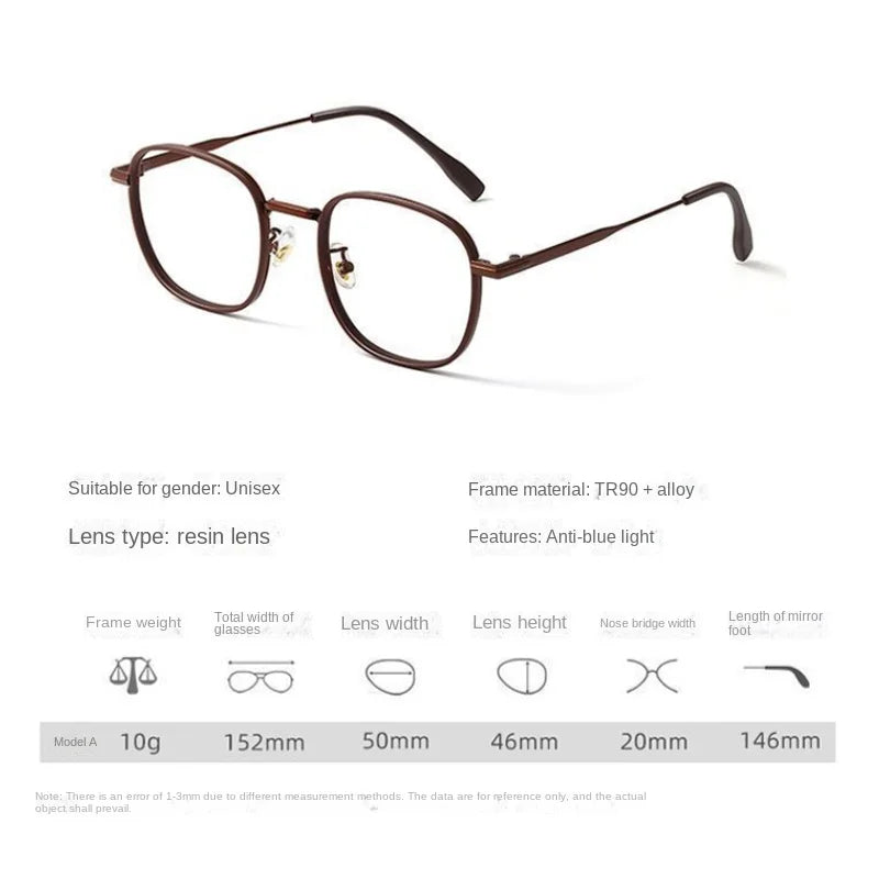 2 Pairs of Retro Square Metal Color Changing Glasses for Men and Women Daily Commuting Outdoor Sports Street Photography