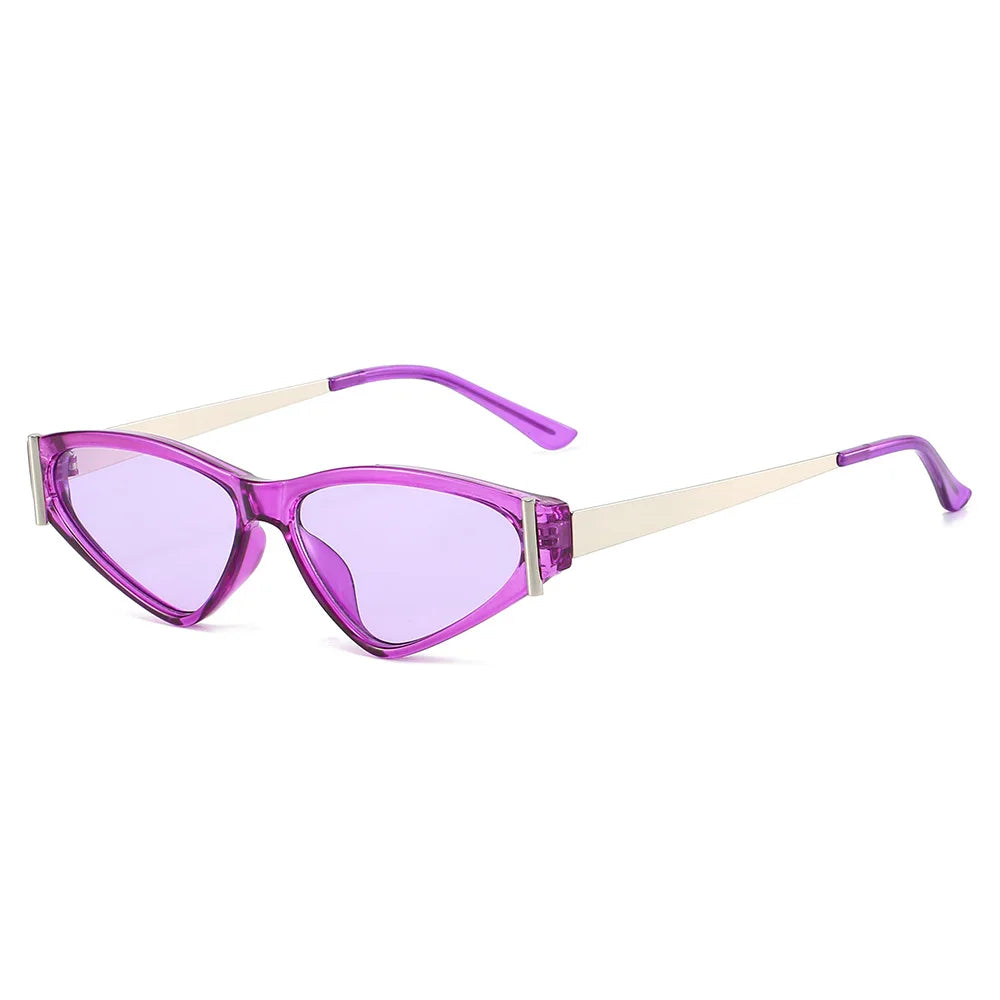 JNPCXI New Ins Popular Fashion Cat Eye Women Sunglasses Shades UV400 Retro Candy Color Men Sun Glasses