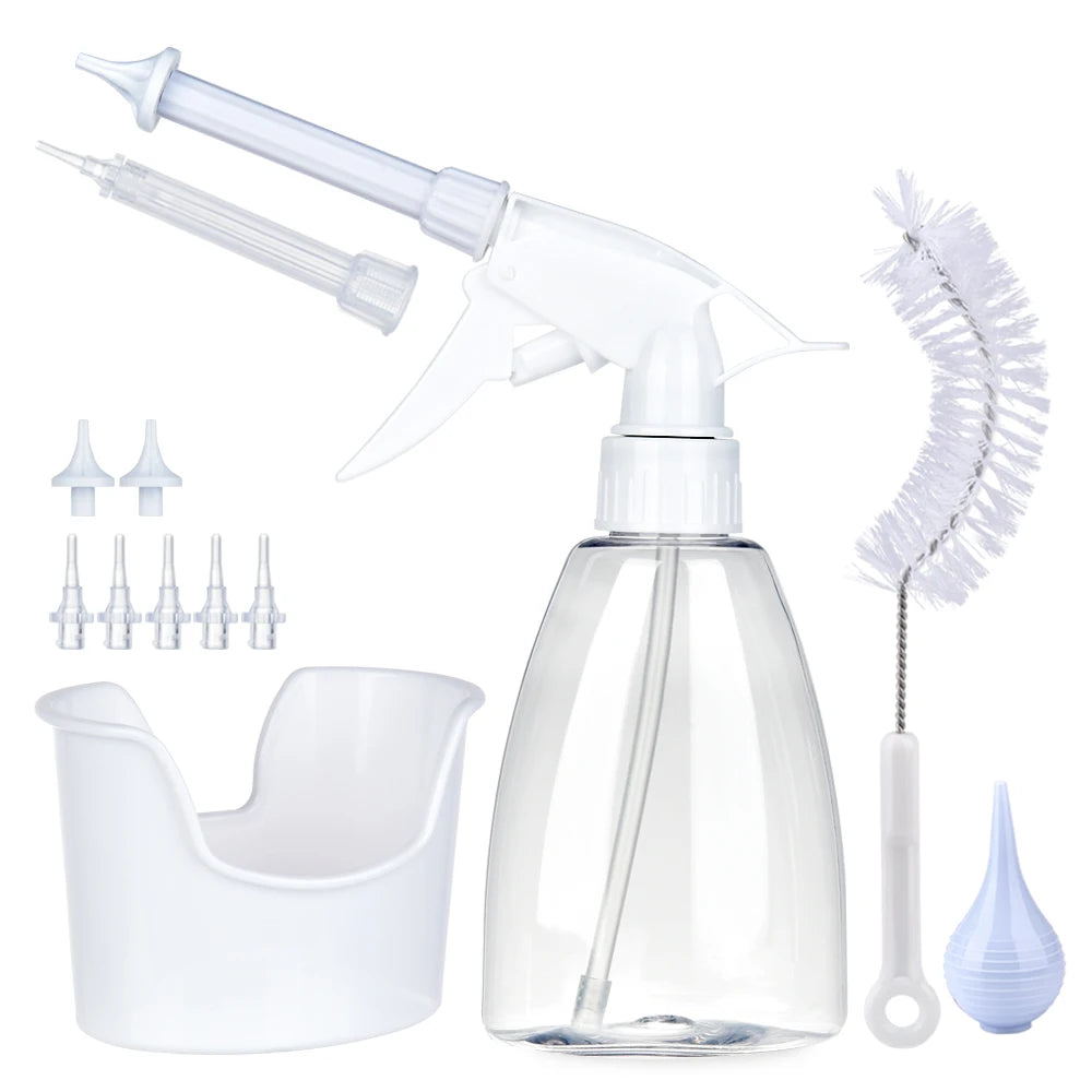 500ml/300ml Ear Cleaner Kit Ear Wax Remover Bottle Ear Irrigation Washer Set for Adults and Kids Ear Cleaning Kit Safe Effective