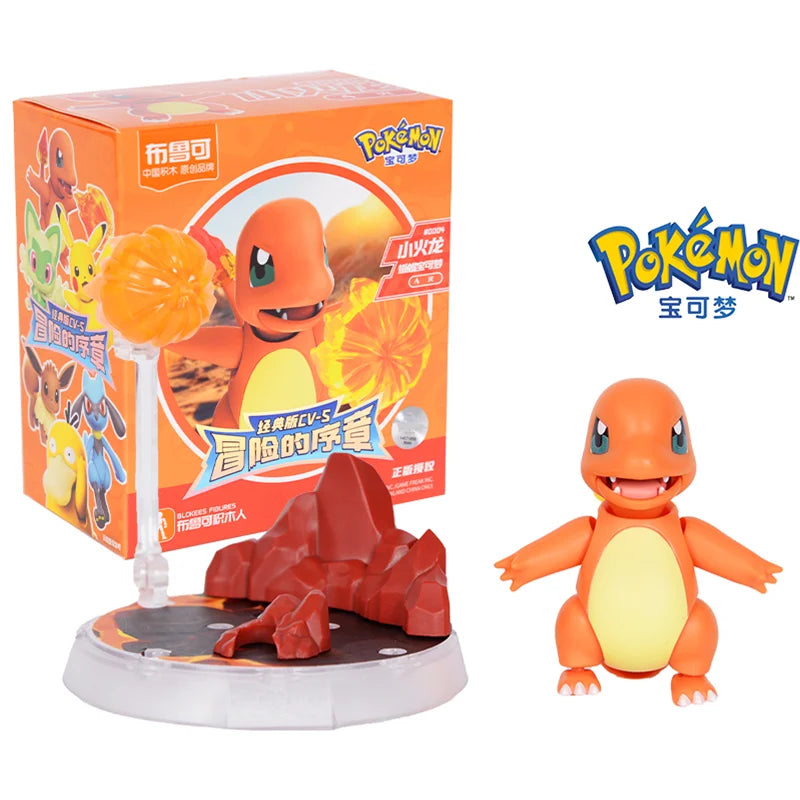 Original BLOKEE Pokemon Pikachu Bulbasaur Squirtle Charizard Eevee Action Figure