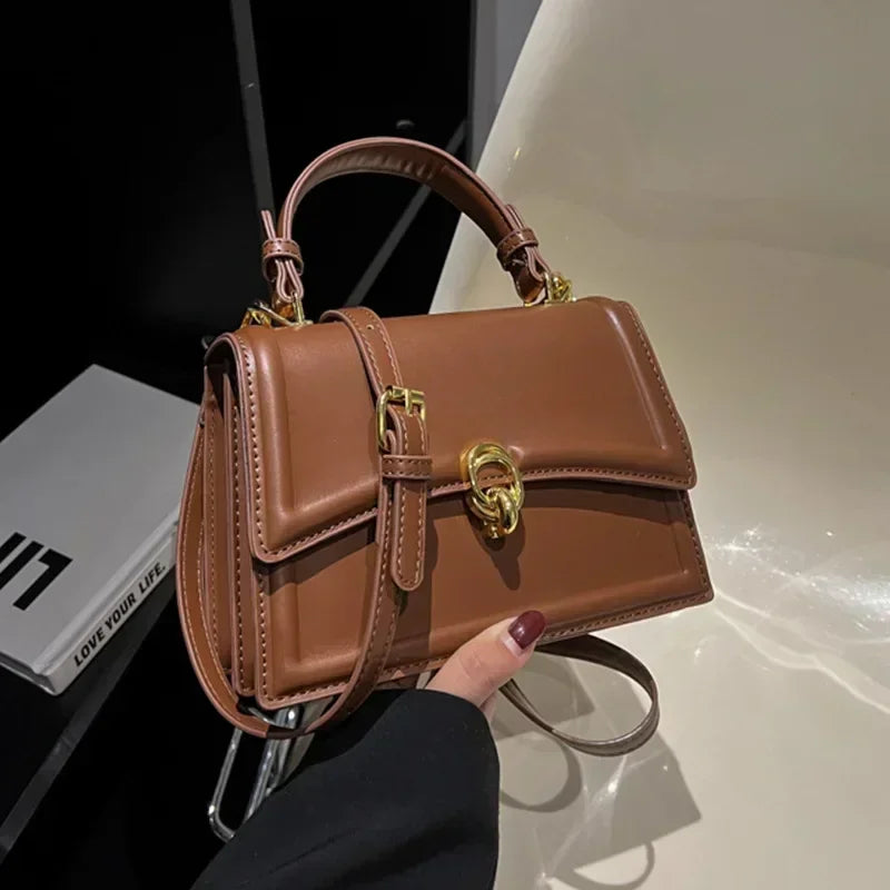 New Small PU Leather Crossbody Bags for Women 2026 Simple Totes Shoulder Bag Lady Luxury Brand Designer Handbags and Purses
