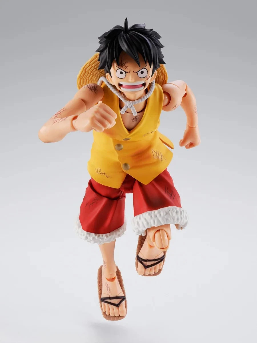 【IN STOCK】Original Bandai S.H.Figuarts One Piece Monkey D. Luffy Summit War of Marineford 14.5cm Action Figure Collectible Model