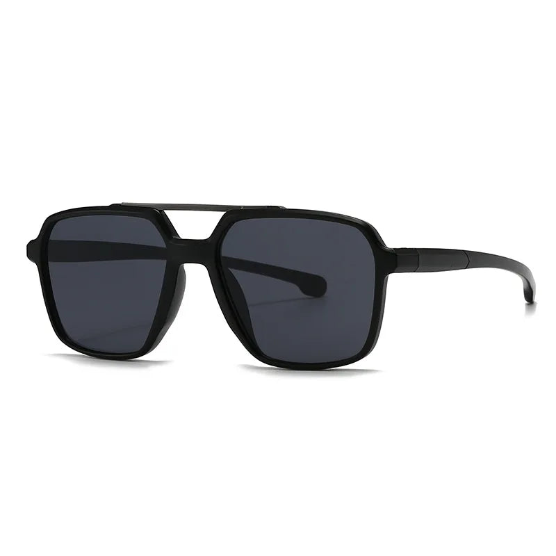 JNPCXI New Vintage Double Bridge Square Pilot Sunglasses Men Luxury Classic Women Green Sun Glass Driving Shades UV400
