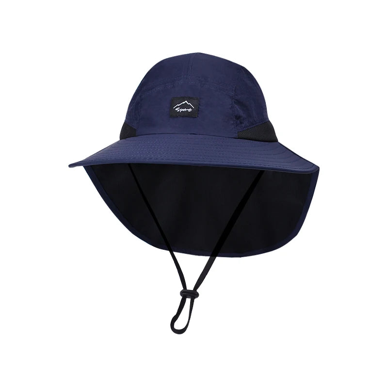 Xinbaoguan 100% Polyester 9249 Summer MEN'S AND WOMEN'S Large Brimmed Shawl Fisherman Hat Quick Drying Breathable Sunshade Hat