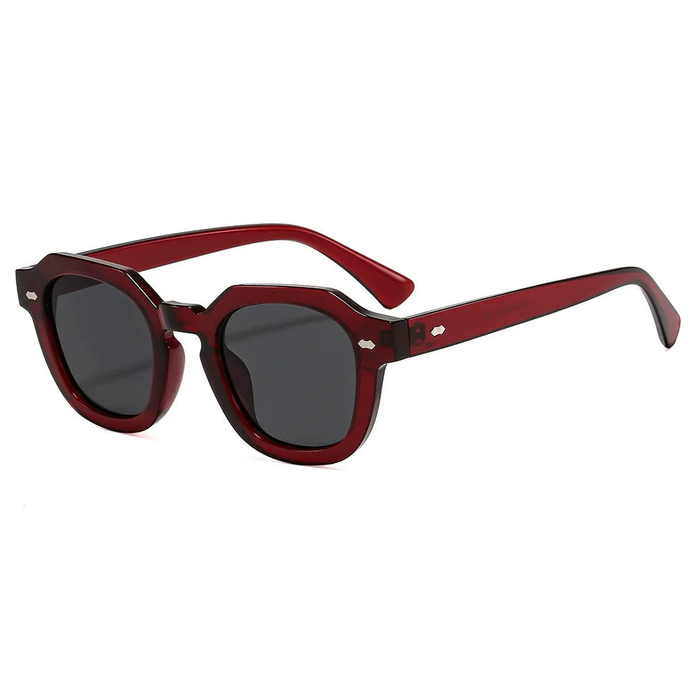 JNPCXI New Fashion Candy Color Square Women Sunglasses Leopard Shades UV400 Retro Trending Rivets Men Sun Glasses