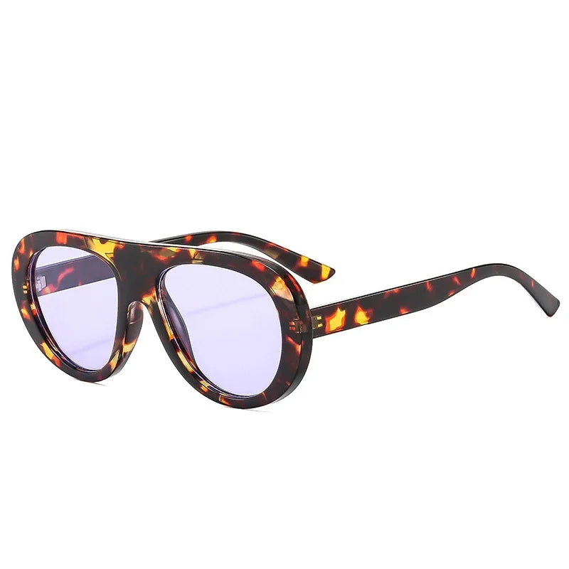 JNPCXI Vintage Pilot Women Sunglasses Fashion Black Orange Shades UV400 Men Trending Punk Sun Glasses