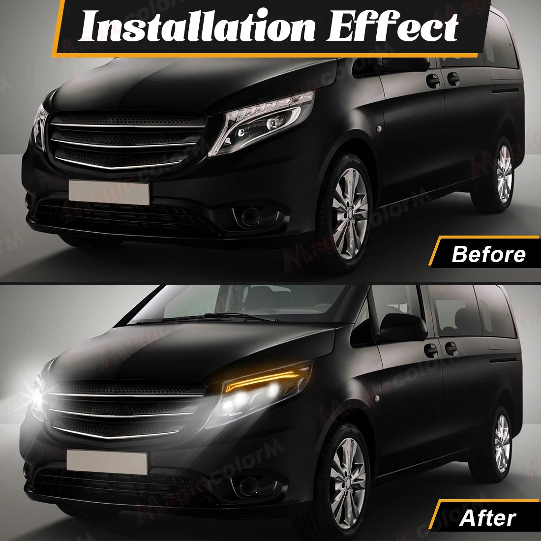 Head Lamp For Mercedes Benz Vito W447 2016 2017 2018 2019 2020 2021 2022 2023 2024 LED Headlights Driving Turn Signal Lamps DRL