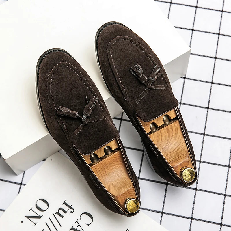 Tassels Casual Business Shoes Men Classic Social Office Loafers Men Large Size 48 Trend Casual Flat Party Loafers Male
