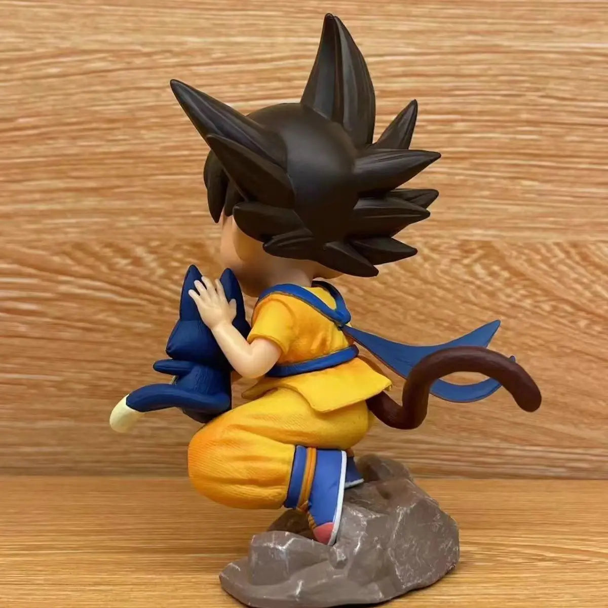 Dragon Ball 15cm Childhood Little Goku Hugs Puer Ya Mu Tea Little Anime Figure