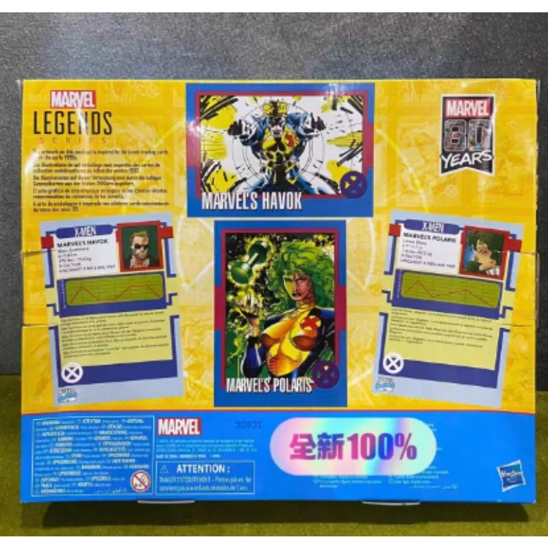 Original Hasbro Marvel Legends Series X-MAN HAVOK & POLARIS Anime Figure Toy Model Collection