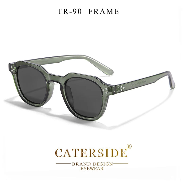 CATERSIDE Retro Polarized Men Sunglasses Acetate Temple / TR90 Frame Sun Glasses Women High Quality Sport Driving Travel Eyewear