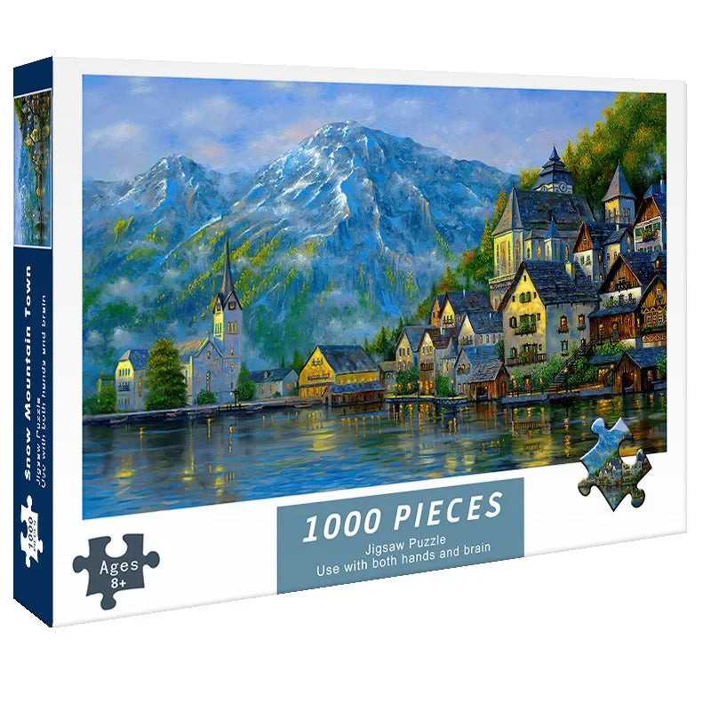 75*50CM Adult 1000 Pieces Paper Jigsaw Puzzle Lovely Cure High Difficulty Decompression Puzzle Birthday Gift Educational Toy