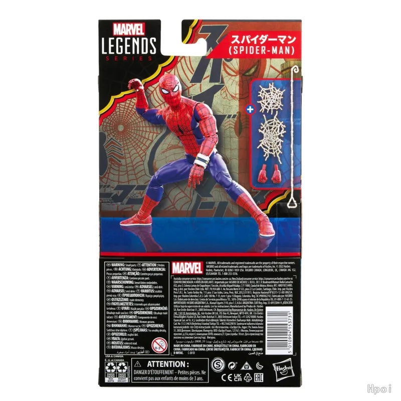 Original Hasbro Marvel Legends Series 60th Anniversary Japanese Spider-Man Action Toy Figure Collection
