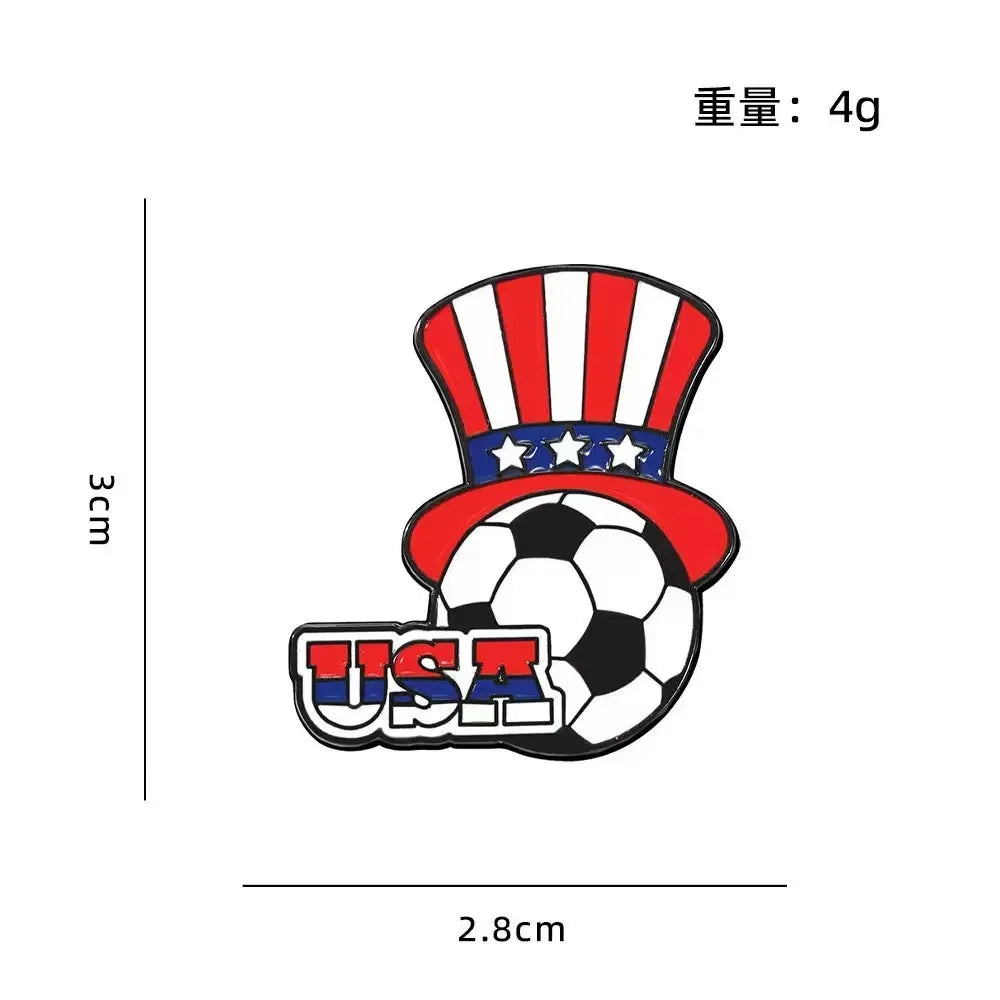 4 PCS Chic Alloy Brooch For Women Men American Independence Day Jewelry USA Flag Sign Enamel Lapel Pin Badge Bags Jacket Clothes