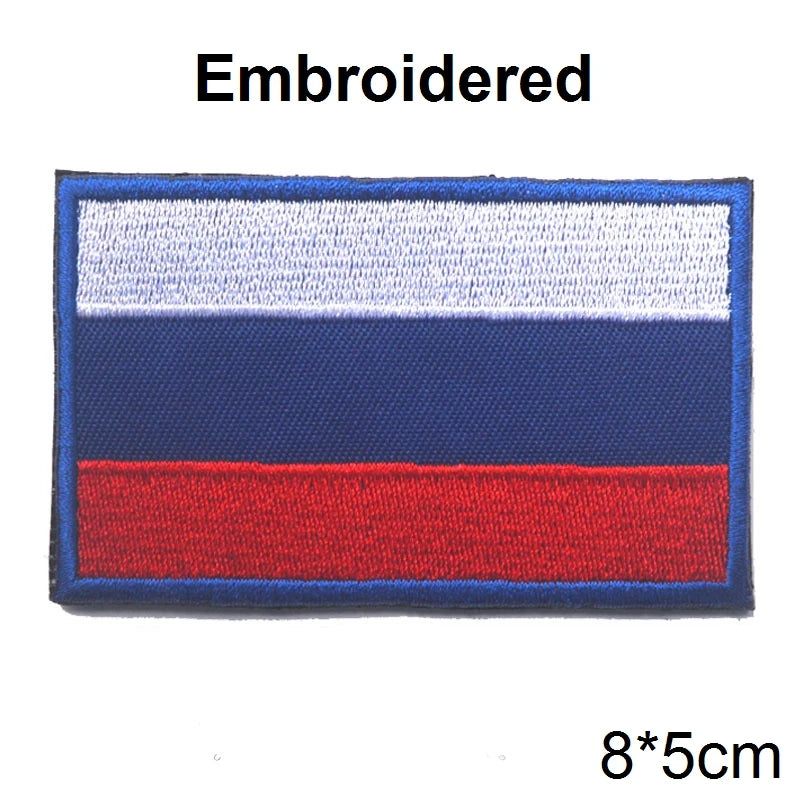 PVC & Embroidered Flag Patches UK Spain France Germany US Russia Tactical Badge
