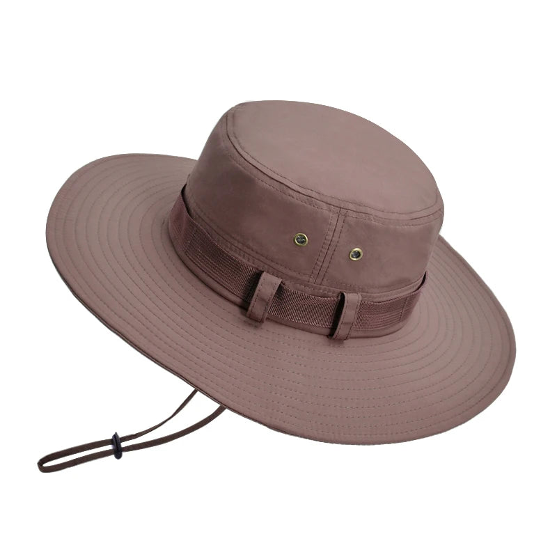 Xinbaoguan 100% Polyester 9232 New Spring/Summer Breathable Big Eaves Sunshade and Sunscreen Fisherman Hat