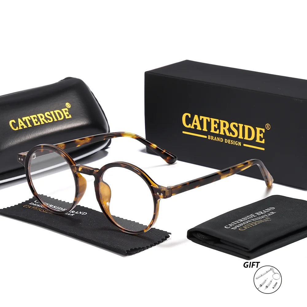 CATERSIDE New Men's Optical Glasses Customized 1.56 refractive index Round Lenses Prescription Glasses Women Reading Eyeglass