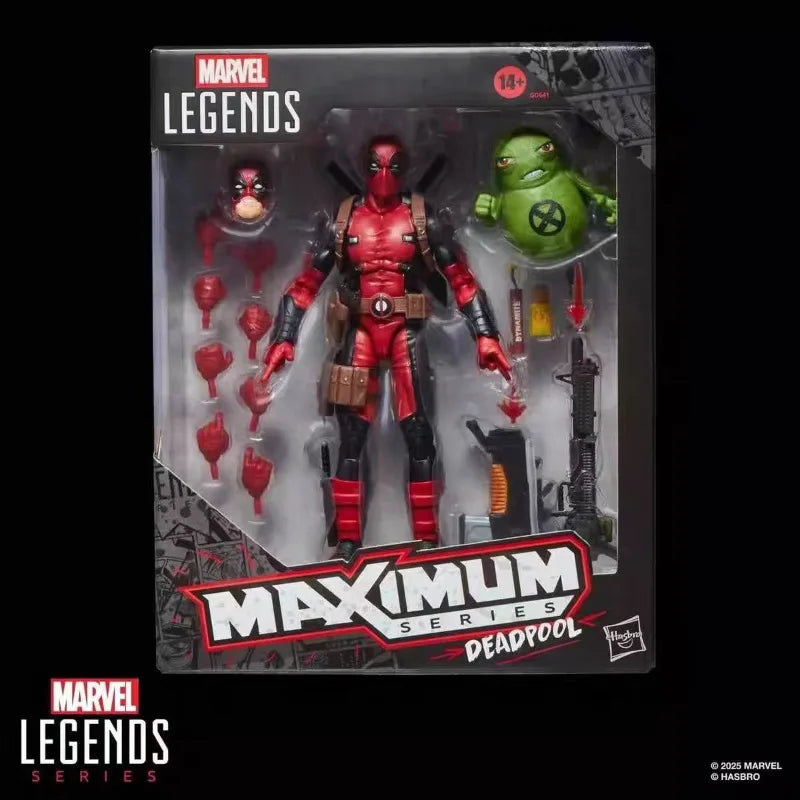 Original Hasbro MARVEL Legends Series Maximum DEADPOOL Anime Figure Toys Ornaments Collection