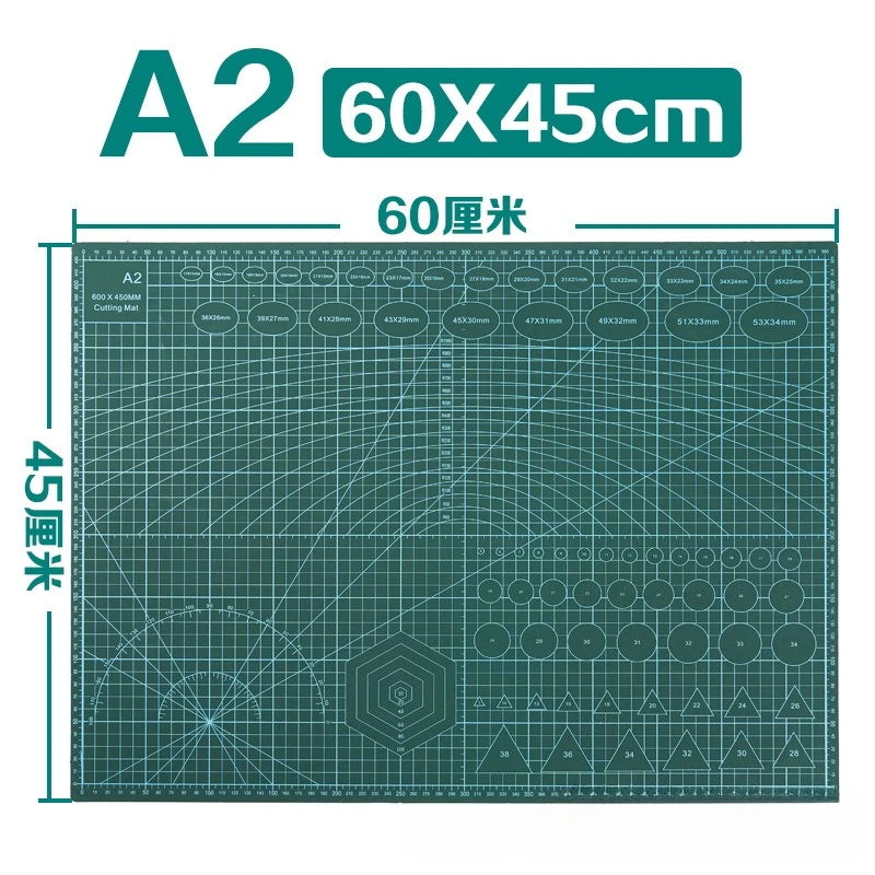 1pc Precision A2/A3/A4/A5 Desktop Cutting Mat with Measurement Guides, Ideal for Sewing & Craft Projects