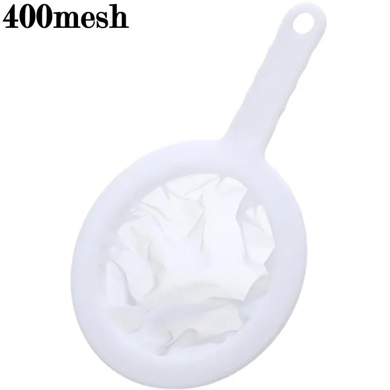 100/200/400 Mesh Kitchen Ultra-fine Mesh Strainer Kitchen Nylon Mesh Filter Spoon for Suitable for Soy Milk Coffee Milk Yogurt