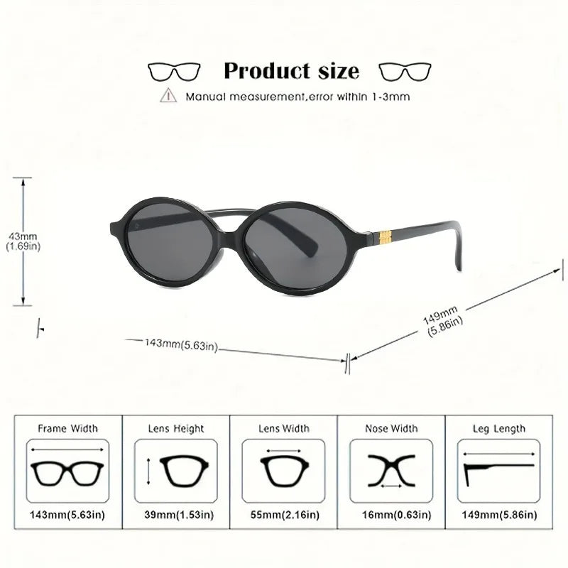 1 Pair Stylish Black Round Fashion Glasses for Women - UV Protection Perfect for Casual Outfits