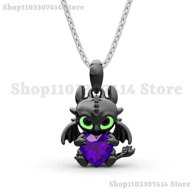 Anime Toothless Necklace Charm Pendant Kids Adult Fashion Jewelry Accessories