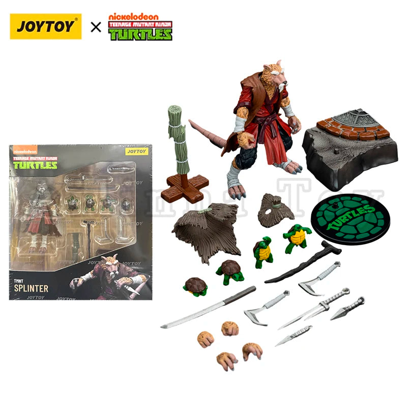 JOYTOY 1/18 Action Figure Turtles Splinter April O'Neil Anime Toy