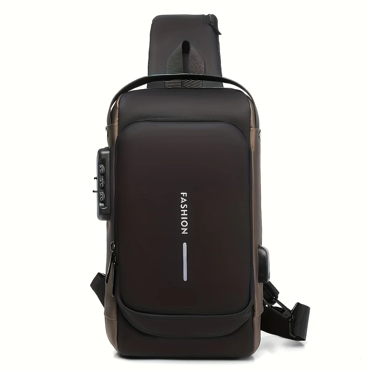 Men's anti-theft chest bag, fashion motorcycle, sports backpack, durable fabric