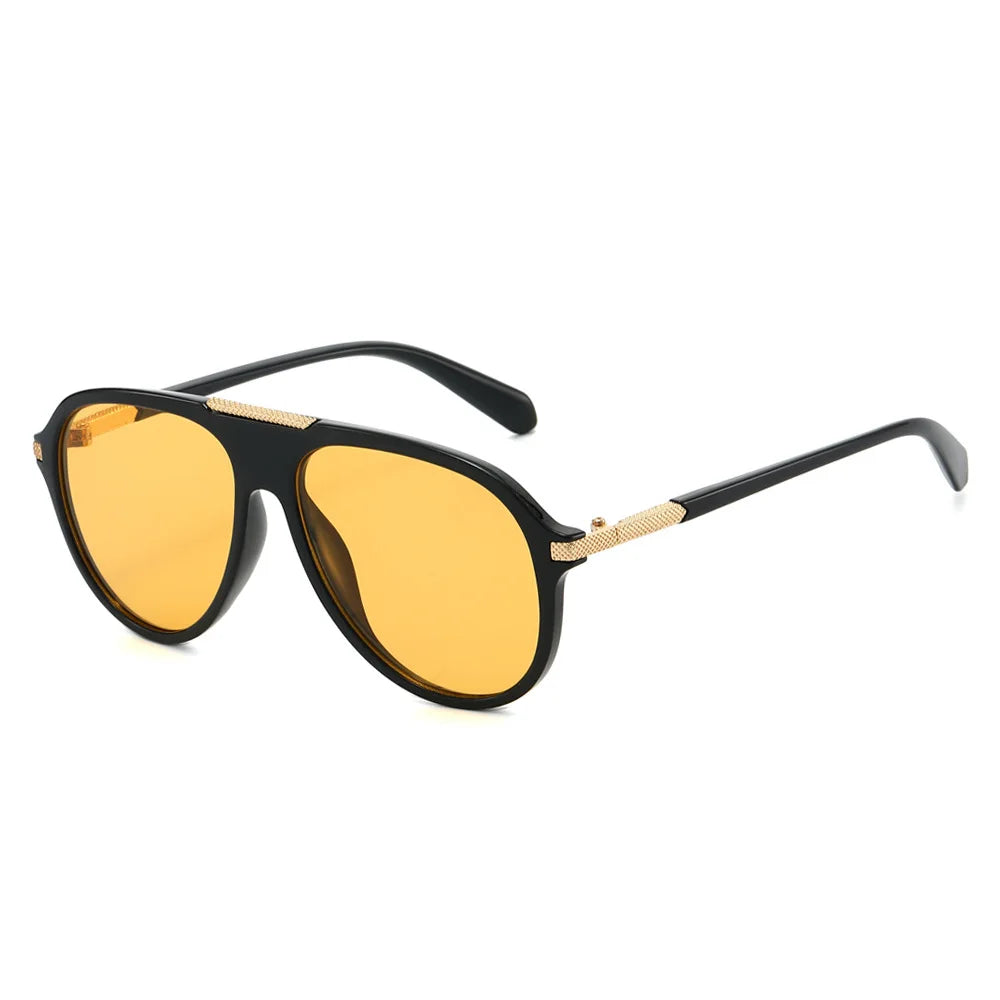 JNPCXI New Pilot Sunglasses Women Fashion Gradient Mirror Shades UV400 Retro Jelly Color Trending Men Outdoor Sun Glasses