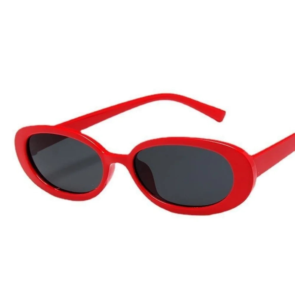 Small Oval Sunglasses Women Vintage Brand Retro Black White Sun Glasses Classic Shades Female Oculos UV400
