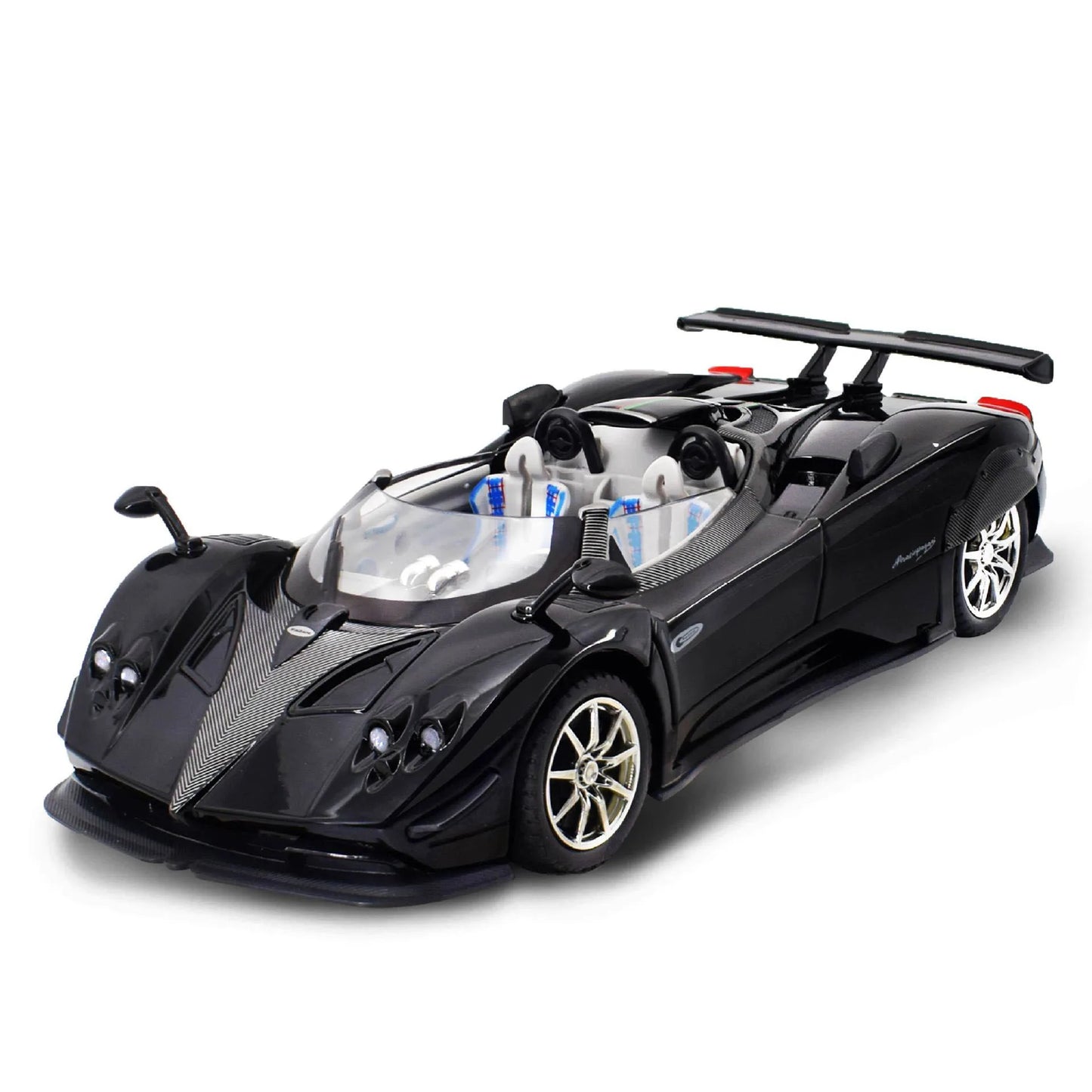 1:24 PAGANI ZONTA HP Huayra Alloy Miniature Car Toy Diecast Model with Sound Light Pull Back Front Wheel Steering Boy Adult Gift