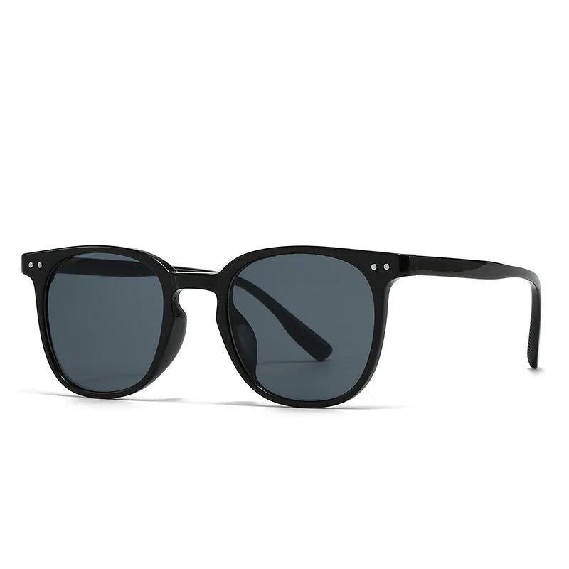 JNPCXI New Fashion Square Sunglasses Women Shades UV400 Retro Gradient Men Black Yellow Rivets Sun Glasses