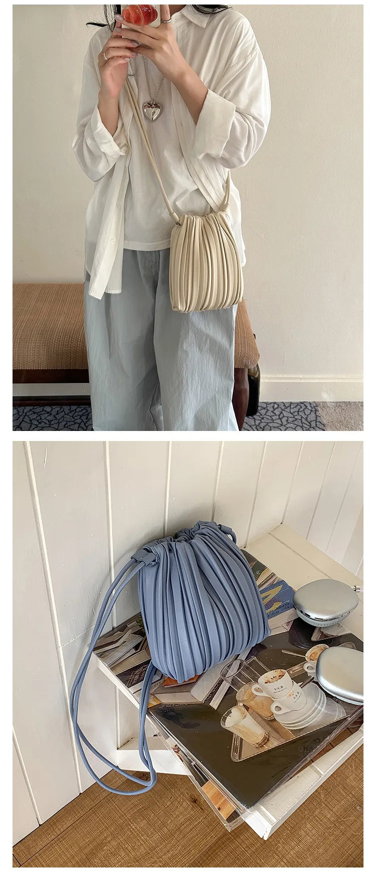 Beige Summer Fashion Crossbody Bag Women's PU Shoulder Mini Luxury Casual Bag