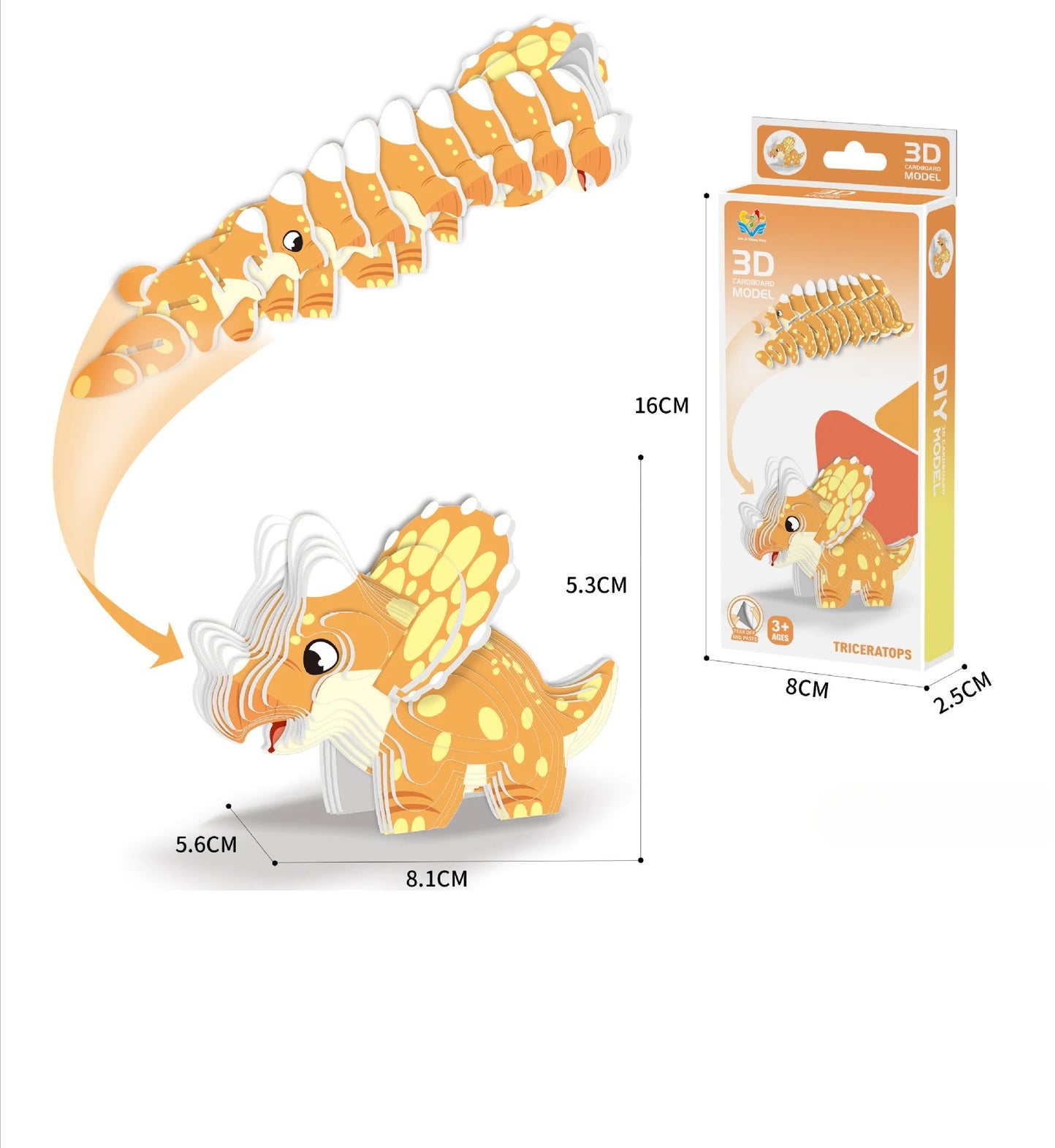 3D Animal Puzzle for Kids - DIY Dinosaur Ocean Safari Paper Crafts, Educational toy for Preschool Learning Activities