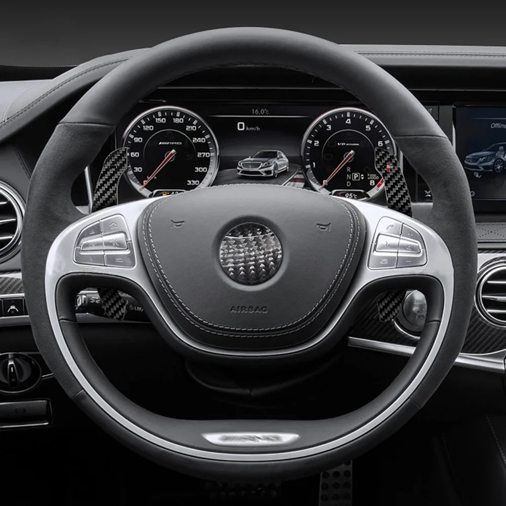 Steering Wheel Shift Paddle Carbon Fiber Magnetic Shifter For Mercedes-Benz AMG C300 G63 CLA GT S 2010+ GLE S63 C43 G550 G63