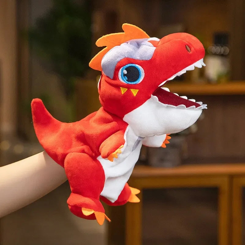Cute Whole Body Animal Tyrannosaurus Rex Hand Puppet Plush Toy Kindergarten Story Interactive Props Parent-child Game Glove Doll