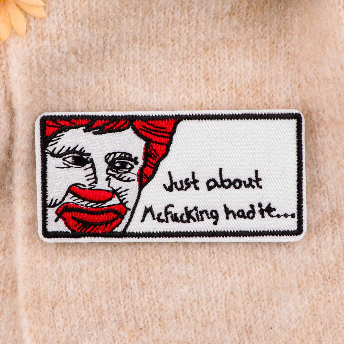 Just about Patches On Clothes Funny Clown Iron on Embroidered Patches For Clothing DIY Stripes Applique Accessory